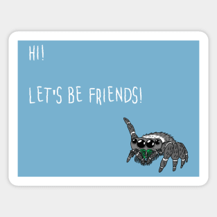 Jumping Spider "Hi! Let's be Friends!" Sticker